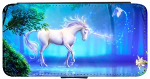 UNICORN Mythical Magical iPhone/Pixel/Galaxy Printed Flip/Wallet Phone Case  (C - Picture 1 of 9