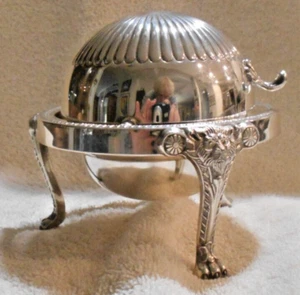 Vintage FB Rogers Silver Co., Dome Roll Top Butter/Caviar Dish - Picture 1 of 5