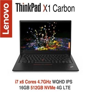 ThinkPad X1 Carbon i7 4.7GHz WQHD IPS 16GB 512GB 4G IR NFC On-site Warranty - Picture 1 of 12