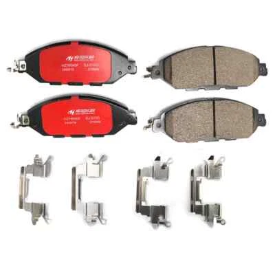 Pastilla de freno delantera de cerámica con hardware compatible con Nissan Pathfinder Infiniti QX60 2015-2020 Foto 1 de 2