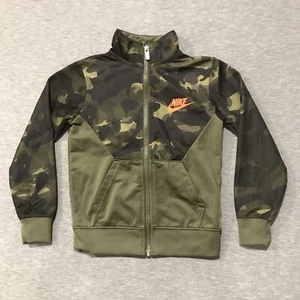 Nike Infant Boy Size 4 XS (3-4 Yrs) Mock Neck Jacket, Camouflage Green Zip Up - Picture 1 of 15