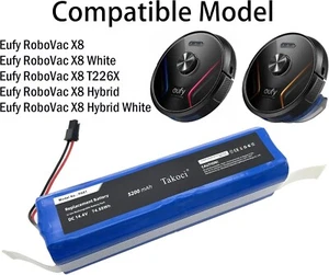 5200mAh Replacement Battery for Eufy RoboVac X8 Series Robot Vacuum fits Part Nu - Picture 1 of 9