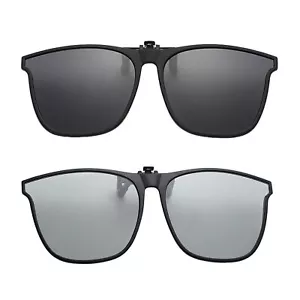 Clip On Sunglasses Over Prescription Glasses Polarized Flip-Up Sun Glasses UV - Picture 1 of 14
