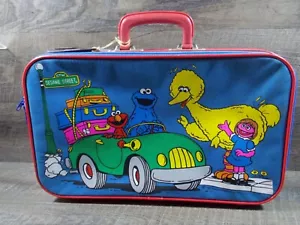 Sesame Street Suitcase Blue Vintage Jim Henson Productions Luggage - Picture 1 of 24