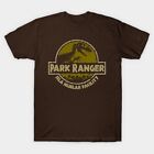 JURASSIC PARK RANGER PREMIUM T-SHIRT, IN BROWN , SMALL SIZE ONLY
