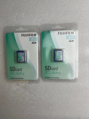 2 X Original Japan Fujifilm 2GB SD Card for Digital Cameras - Image 1 of 2