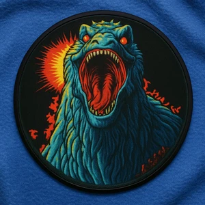Kaiju Monster Patch Iron-on Applique Creature Badge Monsterverse Lizard Manga - Picture 1 of 17