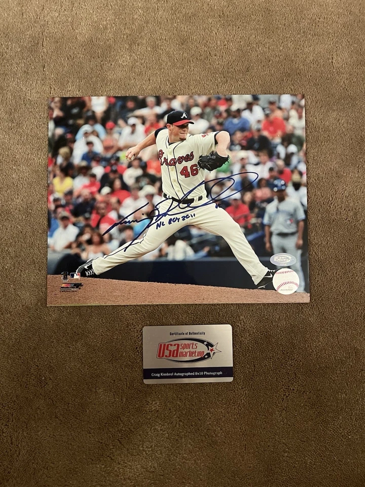 Craig Kimbrel Autographed Photo Atlanta Braves 8x10 ROY - Image 1 of 1