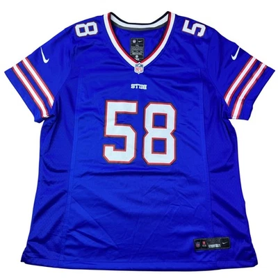 Buffalo Bills Matt Milano 58 NFL 球衣蓝色耐克 XXL 女式足球 — 第 1/4 张图片
