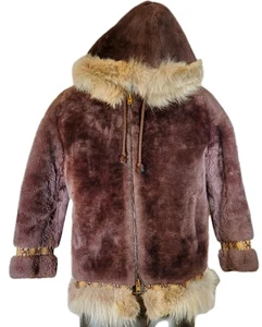 Vintage Spear & Picardi braun Moulton und Fell Eskimo Stil Parka Damen Small* - Bild 1 von 13