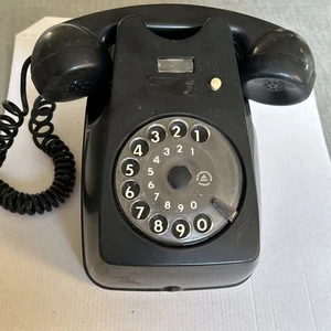 TELEFONO VINTAGE DA PARETE SIEMENS IN BACHELITE NERO - Foto 1 di 15