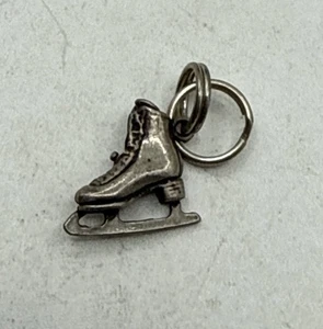 Ice Skate Boot Skating Charm Hopi Made Sterling Silver - Picture 1 of 7