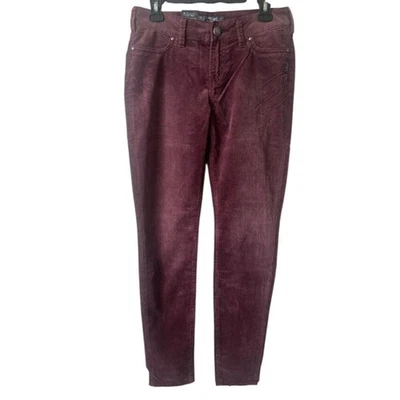 Pantalones de mezclilla plateados Suki borgoña claro/malva talla 30 nuevos con etiquetas Foto 1 de 4