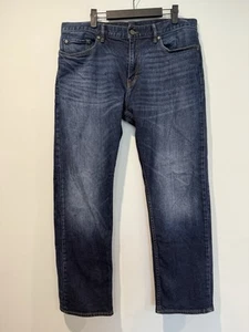 Banana Republic Jeans Mens 36x30 Dark Wash Straight Leg Stretch Denim Pants - Picture 1 of 7
