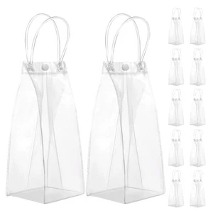  12 Pcs Party Goodie Bags Transparent for Gifts Clear Plastic Favor - Picture 1 of 17