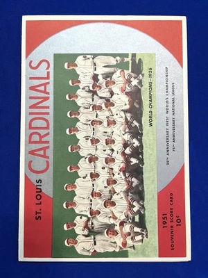 1951 ST LOUIS CARDINALS vs BROOKLYN DODGERS JACKIE ROBINSON BASEBALL PROGRAM - Image 1 of 4