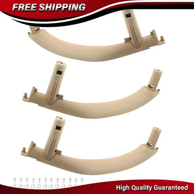 3PCS Door Pull Handle Covers For BMW X5 F15 2014-2018 BMW X6 F16 2015-2019 Beige - Image 1 of 4