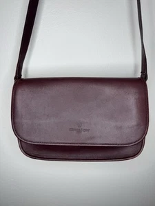 Vintage Etienne Aigner Messenger Bag Burgundy Leather - Picture 1 of 13