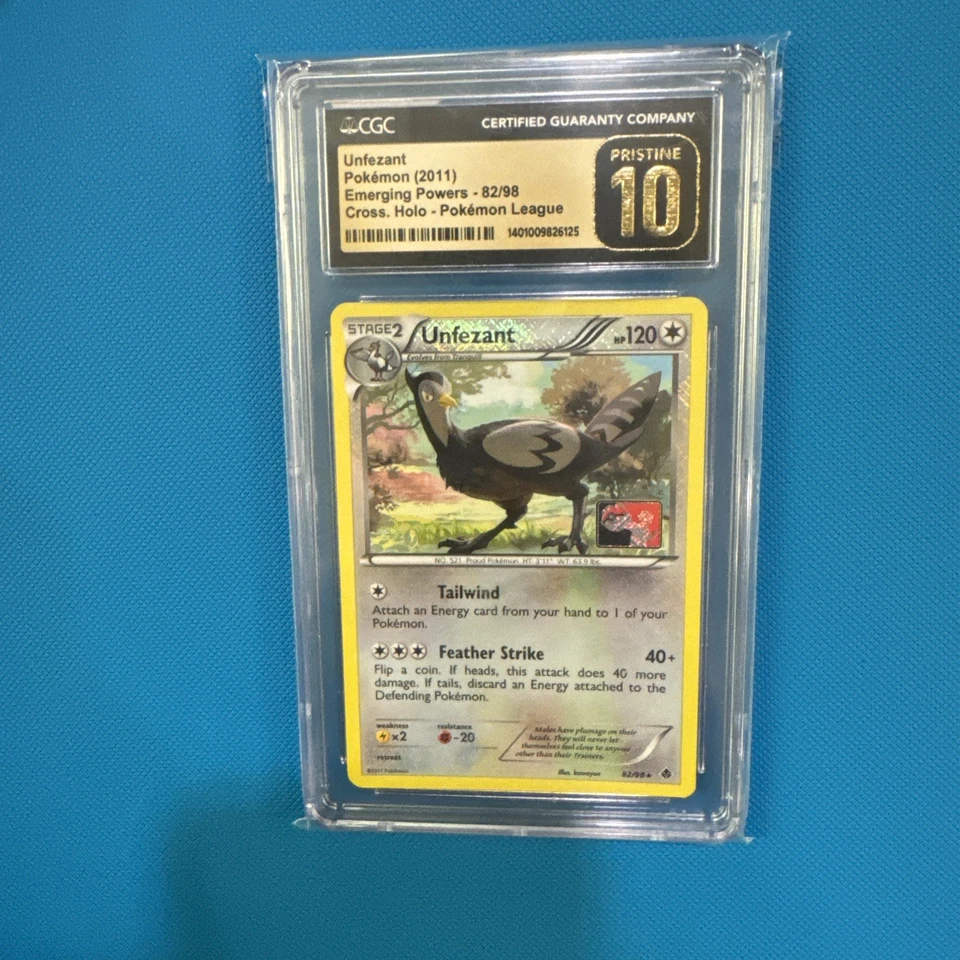 Unfezant / Emerging Powers Cross Holo  82/98 2011 Pokemon CGC Graded Pristine 10 - Image 1 of 1