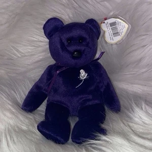 Vintage 1997 TY Beanie Babies Princess Bear #4300 NEW - Picture 1 of 9