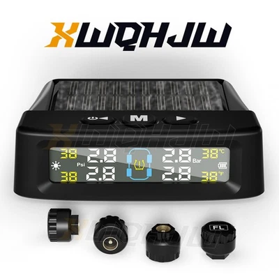 Tire Pressure Sensor Solar with 4 External Sensors for Jeep Wrangler Dodge - Image 1 of 4