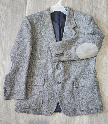 Blazer deportivo de lana vintage Farah Clothing Co para hombre 46R con parche de cuero en el codo Foto 1 de 4