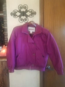 Vintage Obermeyer Dynasty Winter Ski Coat Jacket Pink Magenta/Fushsia Size 8 EUC - Picture 1 of 8