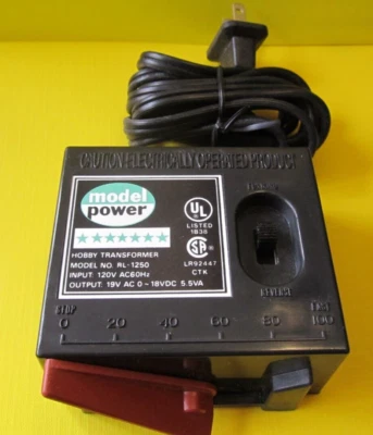 Model Power HO Scale Hobby Train Transformer Model No. RL-1250 Railroad RR - Image 1 of 4