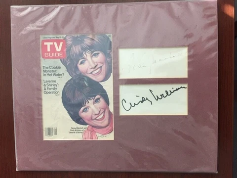 LAVERNE & SHIRLEY SIGNED PENNY MARSHALL & CINDY WILLIAMS MATTED ENSEMBLE Cover