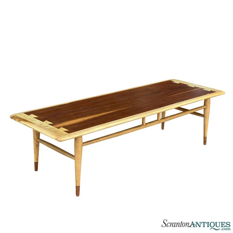 Mid-Century Modern Lane Acclaim Walnut Dovetailed Coffee Table Cover