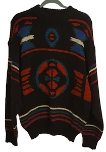 Vintage Expressions International Colorful 90s Pullover Grandpa Sweater Large - Picture 1 of 5