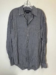Ralph Lauren Bertrand Shirt Men’s Size M Linen Plaid Long Sleeve Gingham Blue - Picture 1 of 5