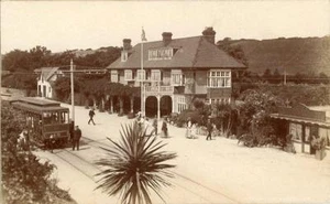 REAL PHOTOGRAPHIC POSTCARD OF GROUDLE STATION, ISLE OF MAN - Picture 1 of 2