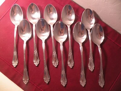 10 Stanley Roberts Alexis Stainless Place Oval Soup Spoons Flatware 6 7/8" - Image 1 of 4