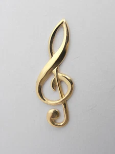 Chiave di Violino : Spilla da giacca in Oro Giallo 750 (18 Kt) Musica Musicista - Imagen 1 de 7