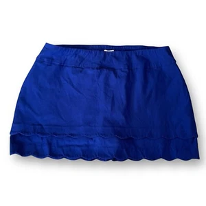 Crown & Ivy Royal Blue Layered Scalloped Hem Skort Women’s Size 18W Sporty - Picture 1 of 7