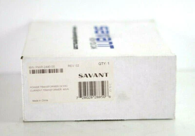 New Savant PWR-2440-00 24V Power Transformer/ Current 40VA For CLI-8000 A607