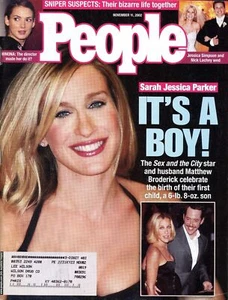 People Mag Nov 11, 2002 SEX IN THE CITY Sarah Jessica Parker has first child - Picture 1 of 1