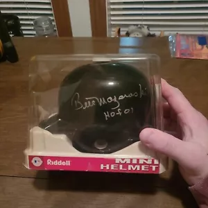 Nice Ridell Pittsburgh Pirates Bill Mazeroski HOF 2001 Signed Mini Helmet - Picture 1 of 4