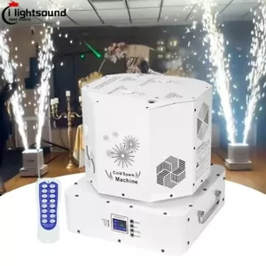1300W Spin Double Head Cold Spark Machine DMX Sparkler Machine Firework Fountain - Picture 1 of 6