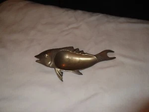 brass Fish Ashtray vintage cigar & cigarette metal - Picture 1 of 2