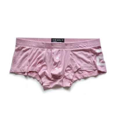 Ropa interior sexy para hombre Calzoncillos boxer suaves Pantalones cortos Calzoncillos Botón tiro bajo Foto 1 de 4