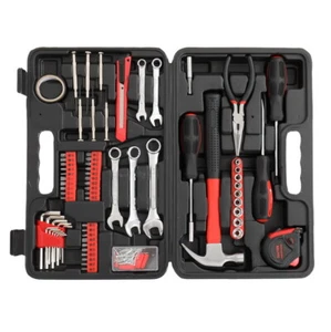 148 Piece Iron Tool Set for Home Improvement Red Household Tools - Picture 1 of 10