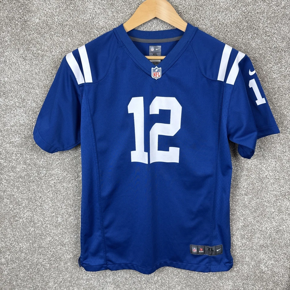 Nike Indianapolis Colts Youth XL Jersey Andrew Luck #12 NFL On Field Blue - Image 1 of 4