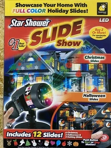 Star Shower Show LED w/12 slides projecting onto home for 6 holidays Bulbhead - Picture 1 of 5
