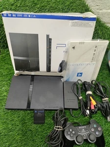 Sony PlayStation 2 Slim PS2 Console CIB in Box Tested Working SCPH-79001 - Picture 1 of 16