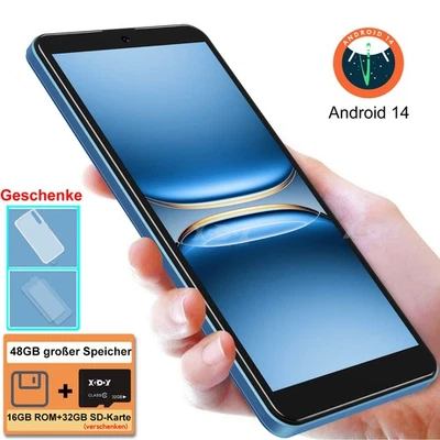 2025 Neu Smartphone Android14 Handy Ohne Vertrag Dual SIM 8Core  4GB+16GB IPS HD - Bild 1 von 4