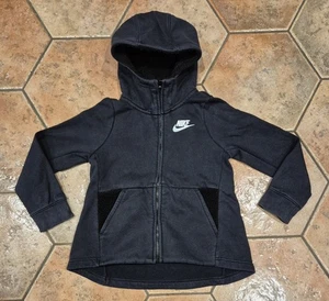 CHAQUETA CON CAPUCHA NIKE SPORTSWEAR NEGRA SHERPA POLAR CREMALLERA - S - Imagen 1 de 2