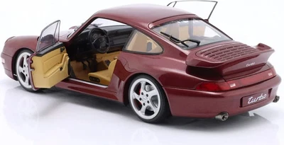 1997 Porsche 911 (993) Turbo Arena Red in 1:18 scale by Solido - Image 1 of 4