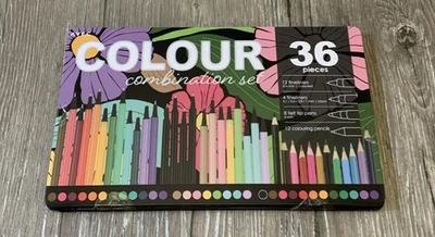 AVEC Farbkombinationsset 36 Stück Stifte  Fineliner Buntstifte Filzstifte (K4 - Bild 1 von 4